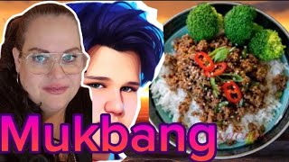 Mukbang  köttfärsgryta med ris [upl. by Yenolem769]