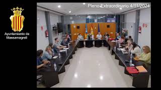 Pleno Extraordinario Ayuntamiento Massamagrell 4112024 [upl. by Longley]