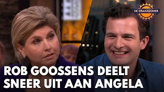 Rob Goossens deelt sneertje uit aan Angela de Jong Breiend voor de televisie  DE ORANJEZOMER [upl. by Tini]