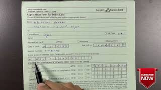 How to fill Canara bank ATM debit card form latest format 2022 [upl. by Kenti]