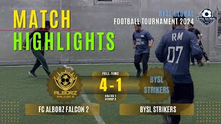 FC Alborz Falcon 2 vs BYSL Strikers  Highlights  BYSL Football Tournament  28th November 2024 [upl. by Bidget]