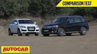 BMW X5 vs Audi Q7  Comparison Test  Autocar India [upl. by Innis453]