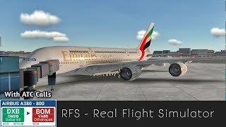 RFS  Real Flight Simulator  DubaiDXB to MumbaiBOM Full Flight With ATC calls [upl. by Norvun]