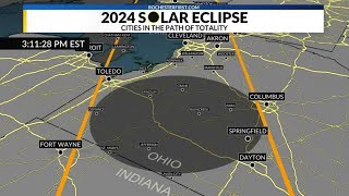 April 2024 Eclipse path of totality [upl. by Jedlicka]