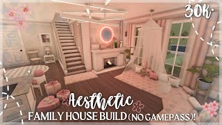 30K BLOXBURG AESTHETIC FAMILY HOUSE BUILD 2STORY NO ADVANCED PLACEMENT [upl. by Gunar]