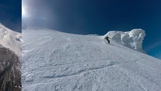 Face Nord de lAiguille de Bionnassay MontBlanc alpinisme ski de randonnée pente raide [upl. by Post223]