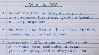 Beautiful Handwritten Notes on DNA  What is DNA   Deoxyribonucleic Acid  Uplearn [upl. by Ielirol943]