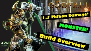 Armistice Starter Build  Massive 17 Million Damage  Godfall Builds [upl. by Lekkim]