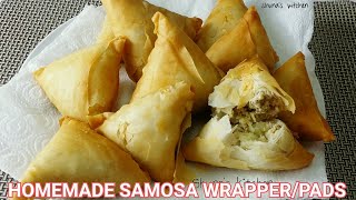 Jinsi ya kutengeneza mandakaki za sambusa  Homemade samosa wrapper pads easy way [upl. by Ennayelsel]