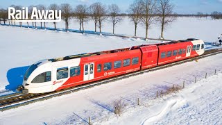 Treinreis door de sneeuw van Zutphen naar Winterswijk 🇳🇱☃️  Rail Away 🚞 [upl. by Jermayne]