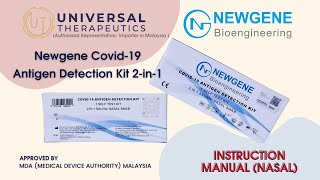 How to use Newgene Covid19 Antigen Detection 2in1 Home Test Kit NASAL SWAB OPTION [upl. by Henryson447]