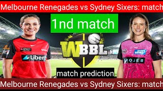 Melbourne Renegades vs Sydney Sixers The Most Exciting Prediction Yet [upl. by Kred]