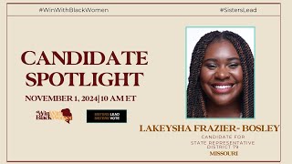 WWBWSLSV Candidates Spotlight Live  LaKeySha Frazier Bosley [upl. by Kcirad]