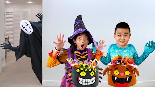 Emma Jannie and Lyndon Halloween Family Fun Adventures  Compilation Video [upl. by Paddy230]