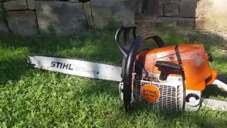 Stihl MS 461 Idle sound 25 OEM bar 4K [upl. by Neleh456]