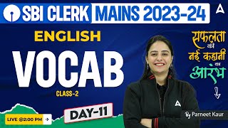 SBI Clerk Mains  SBI Clerk Mains English Classes By Parneet Kaur  Vocab for SBI Clerk [upl. by Selohcin]