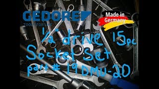 Gedore 12quot drive 15 pc socket amp ratchet set 19 DMU 20 [upl. by Ignacius]