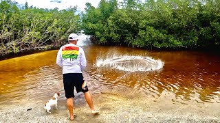 Catching our Food with a Big Net on an Island and Cooking it Straight out of the Water [upl. by Areic540]