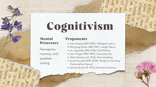 Classic Learning Theories Behaviorism Cognitivism Humanism [upl. by Anor]