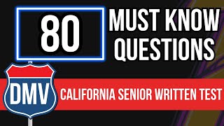 California DMV Senior Written Test 2024 80 Must Know Questions [upl. by Bron]