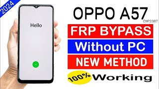 OPPO A57 2024 FRP Bypass Android 14 OPPO A57 CPH2387 Gmail Lock Remove OPPO A57 2024 FRP Unlock✅ [upl. by Norrahc694]