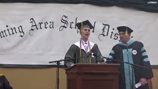 Valedictorians graduation speech cut off after he criticizes schools administration [upl. by Jules]