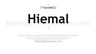 Pronunciation of Hiemal  Definition of Hiemal [upl. by Simonsen806]