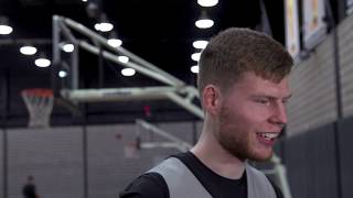 Davis Bertans  Shootaround 101718 [upl. by Quintin]