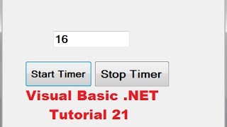 Visual Basic NET Tutorial 21  How to use Timer Control in VBNET [upl. by Onidranreb]