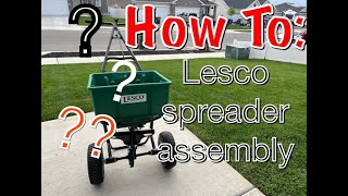 How to assemble a lesco spreader lesco diy fertilizer spreader [upl. by Gladis]