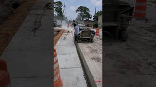 Concrete  Pouring Concrete Curb shorts [upl. by Krell114]