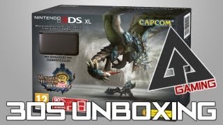 Monster Hunter 3 Ultimate Nintendo Black 3DS XL Unboxing [upl. by Nytram296]