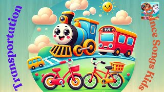 Transportation Songs for Kids Live Kids Dance Songs Choo Choo Train Big Red Bus Scooter More [upl. by Emmons]