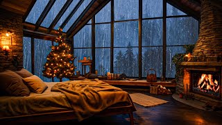 Regengeräusche und Donner vor dem Fenster  Gewitter am Heiligabend im nebligen Wald [upl. by Neau663]