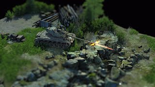 Tank sniping from behind a sturdy obstacle  Tilt Shift [upl. by Nohsav]