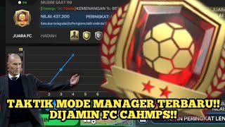 COBA TAKTIK INI DIJAMIN NAIK FC CAHMPS  TAKTIK MODE MANAGER 433 ATTACK FC MOBILE [upl. by Assirrak958]