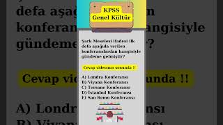 KPSS  EKYS Soru  Şark Meselesi  konferans kpssgüncelbilgiler kpss güncelbilgi [upl. by Crispen]