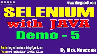 SELENIUM with JAVA tutorials  Demo  5  by Mrs Naveena On 29102024 9PM IST [upl. by Haroun]