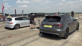 700HP Honda Civic Type R Turbo vs 800HP Audi RS3 8V [upl. by Lindy]