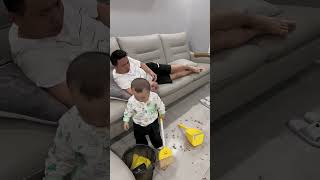 Dad Litters And Is Taught A Lesson By Cute Baby funny fatherhoodlove baby fatherhoodmoments [upl. by Aznola]