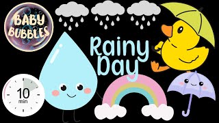 Baby Sensory Video NEW 4K HELP BABIES RELAX Calm Rainy Day High Contrast Video [upl. by Nnairak]