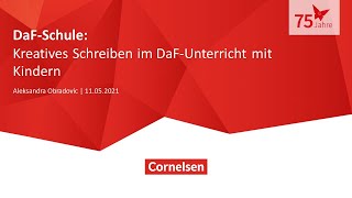 Webinar 0521  EWB  Kreatives Schreiben im DaFUnterricht mit Kindern [upl. by Nevins85]