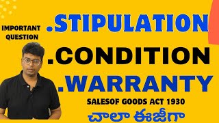 Sales of goods Act 1930 I conditions warrantiesimplied conditions warranty contractb lawcontract [upl. by Onairelav]