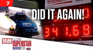 341 MPH Bob Tasca III Shatters Own Record At PRO Superstar Shootout [upl. by Yramliw262]