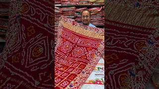 🔥KCPC Special Pure Gaji Silk Bandhani Ghatchola Heavy Gotapatti Work Saree shorts saree Latest [upl. by Ahsiam]