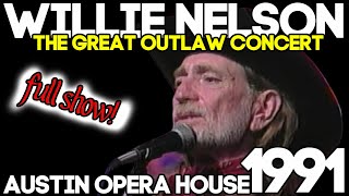 Willie Nelson FULL CONCERT VIDEO The Great Outlaw Concert Austin TX 1991 HD UPSCALE [upl. by Cesar]