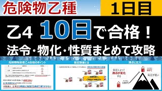 【10日で合格】1 危険物乙4を10日で合格！1日目 初心者・文系の方歓迎。危険物の種類法令、物質の三態物化、危険物の性質性質 編 [upl. by Ferrick361]