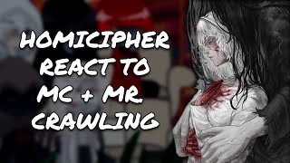 Homicipher React To MC  Mr Crawling  Gacha React [upl. by Lilybelle]