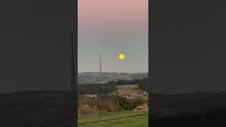 Emley Moor Mast and the Moon [upl. by Fronia]