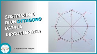 COSTRUZIONE DI UN OTTAGONO DATA LA CIRCONFERENZA [upl. by Enajyram]